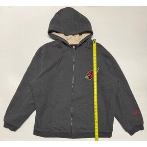 NFL Pro Line Arizona Cardinals Sherpa Lined Full Zip Hoodie Mens XL Gray Jacket